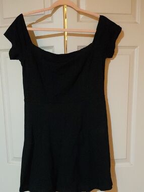 Free People Black Off-Shoulder Mini Dress